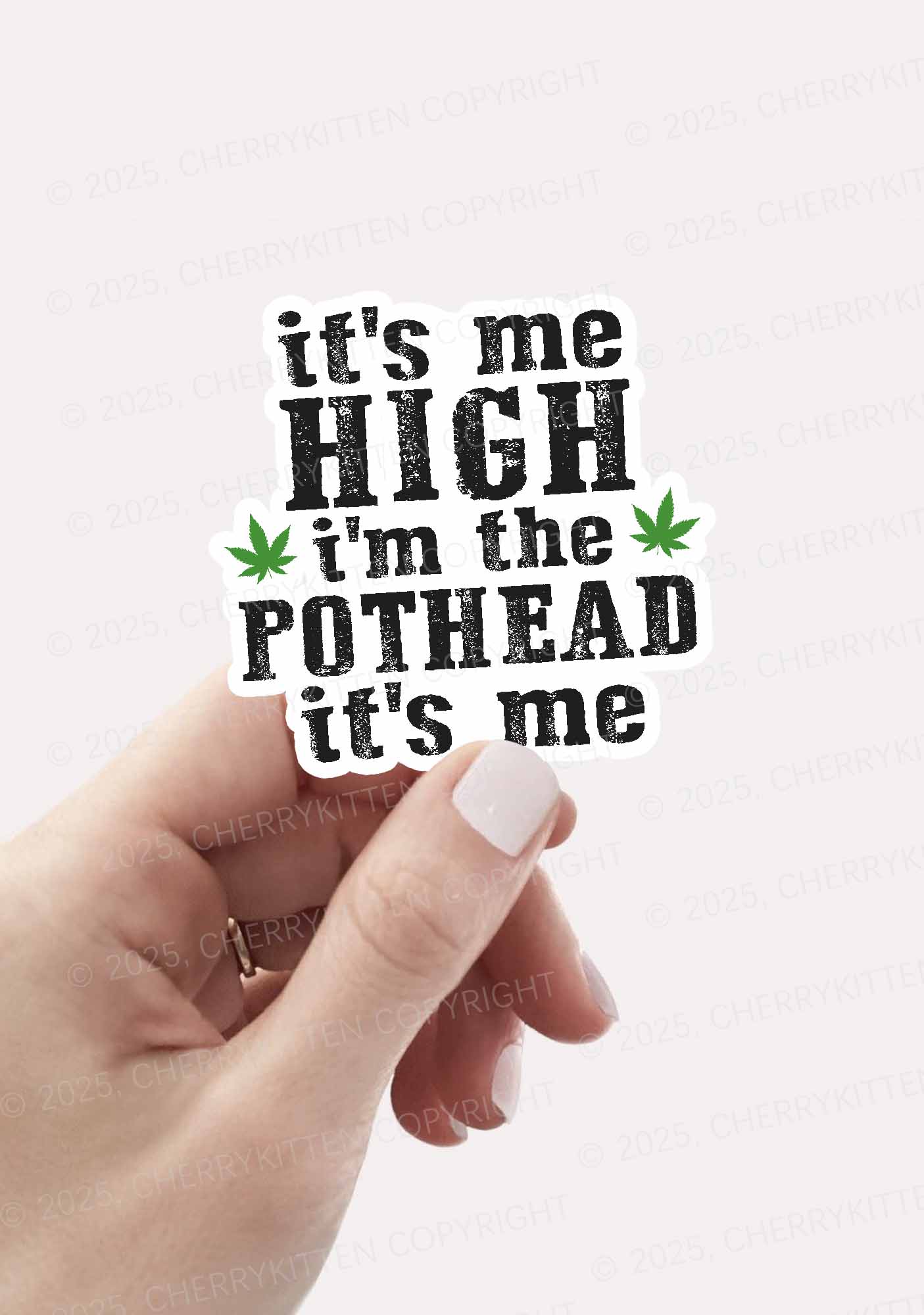 High Pothead 1Pc Y2K Sticker Cherrykitten