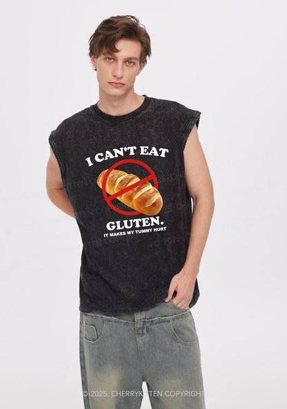I Cant Eat Gluten Y2K Washed Muscle Tank Cherrykitten