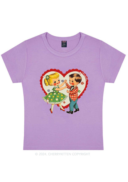 Dancing Kids Y2K Valentine's Day Baby Tee Cherrykitten