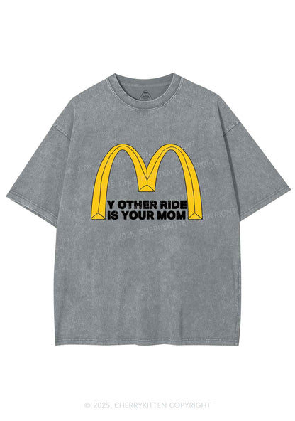 Ride Your Mom Y2K Shirts Washed Tee Cherrykitten