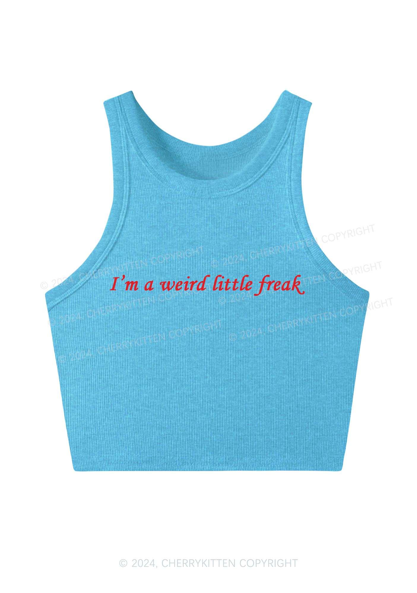 Weird Little Freak Y2K Crop Tank Top Cherrykitten