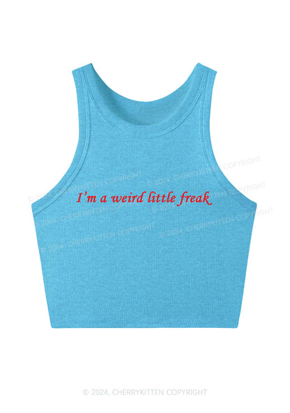Weird Little Freak Y2K Crop Tank Top Cherrykitten