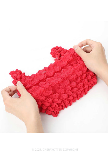 Ruffle Stretchable Magic Handbag Y2K Tote Bags Cherrykitten