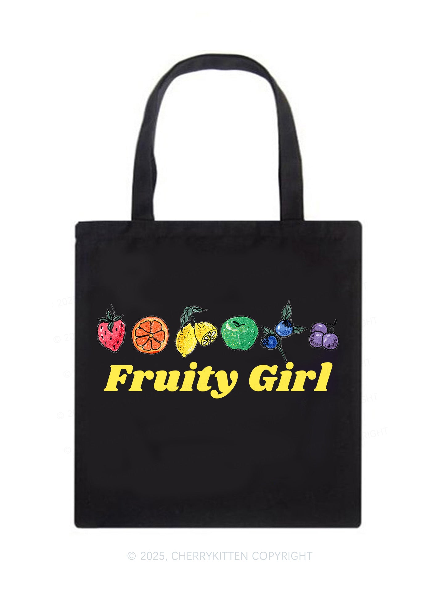 Fruity Girl Y2K Canvas Tote Bag Cherrykitten