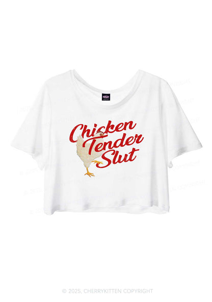 Chicken Tender Slxt Y2K Sheer Crop Tee Cherrykitten