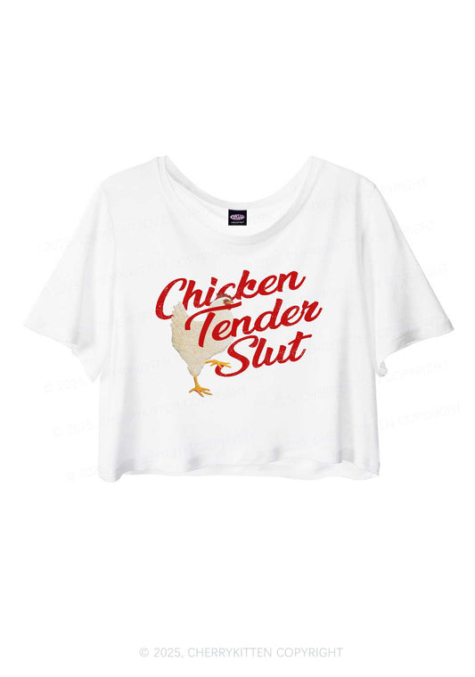Chicken Tender Slxt Y2K Sheer Crop Tee Cherrykitten