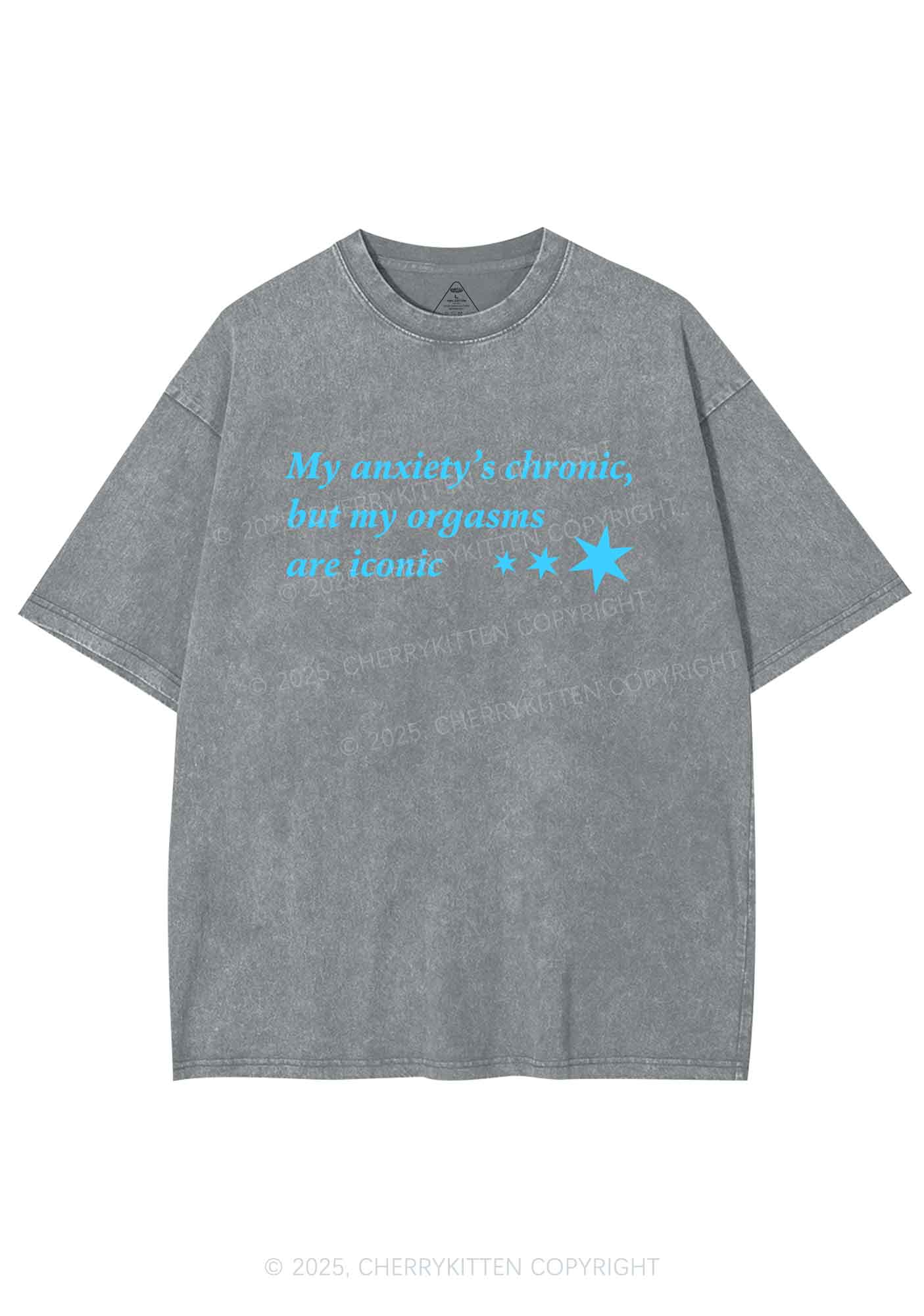 Anxiety Chronic Y2K Shirts Washed Tee Cherrykitten