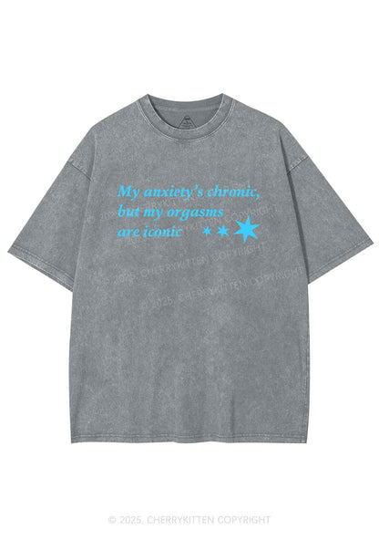 Anxiety Chronic Y2K Shirts Washed Tee Cherrykitten