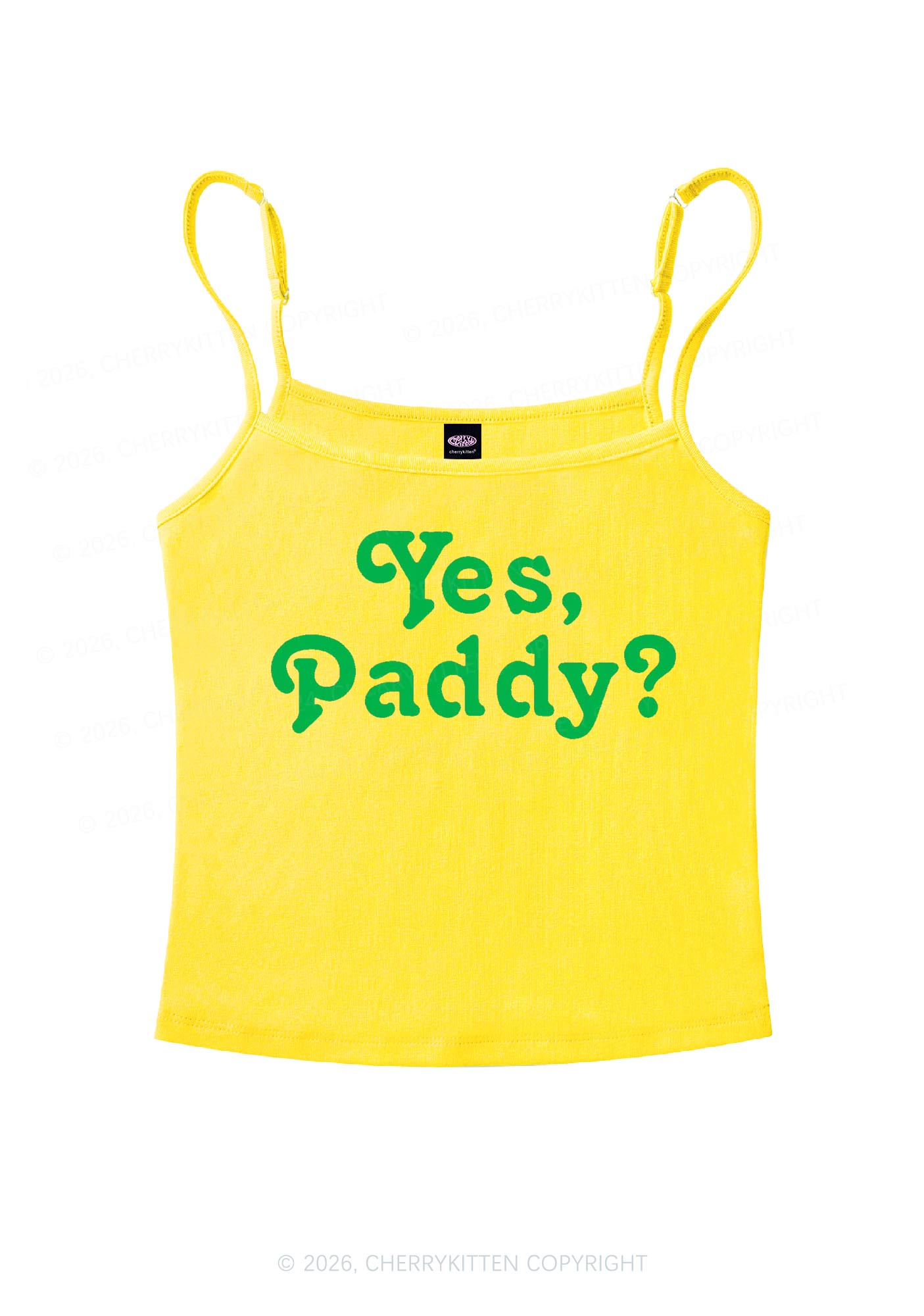 Yes Paddy St Patricks Y2K Spaghetti Strap Cami Cherrykitten