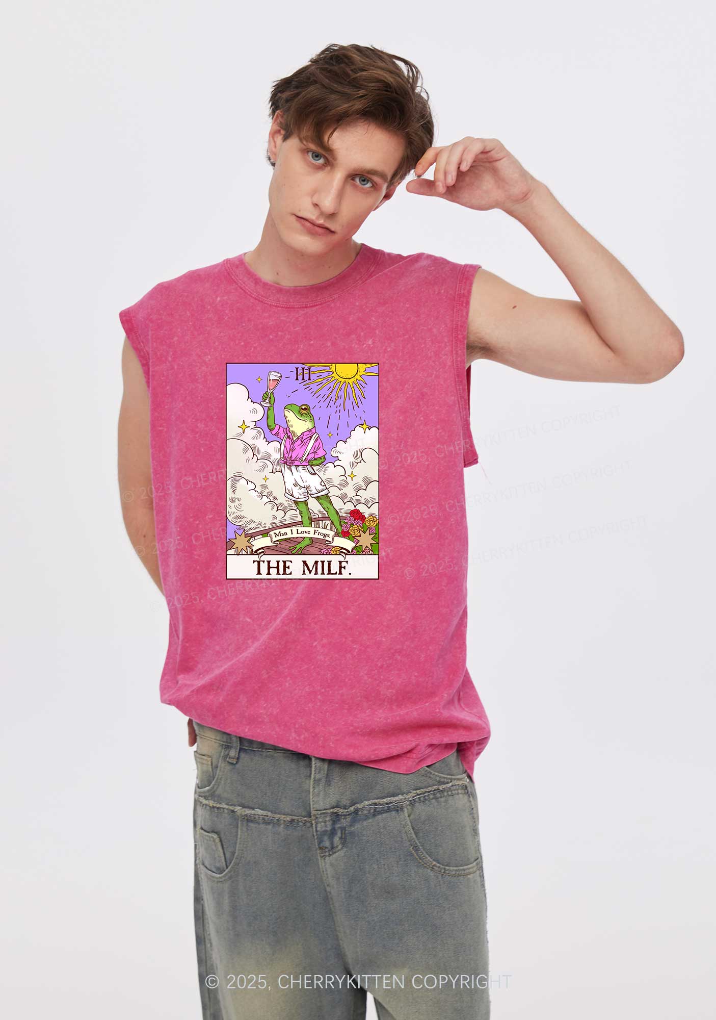 The Mxxf Frog Y2K Washed Muscle Tank Cherrykitten