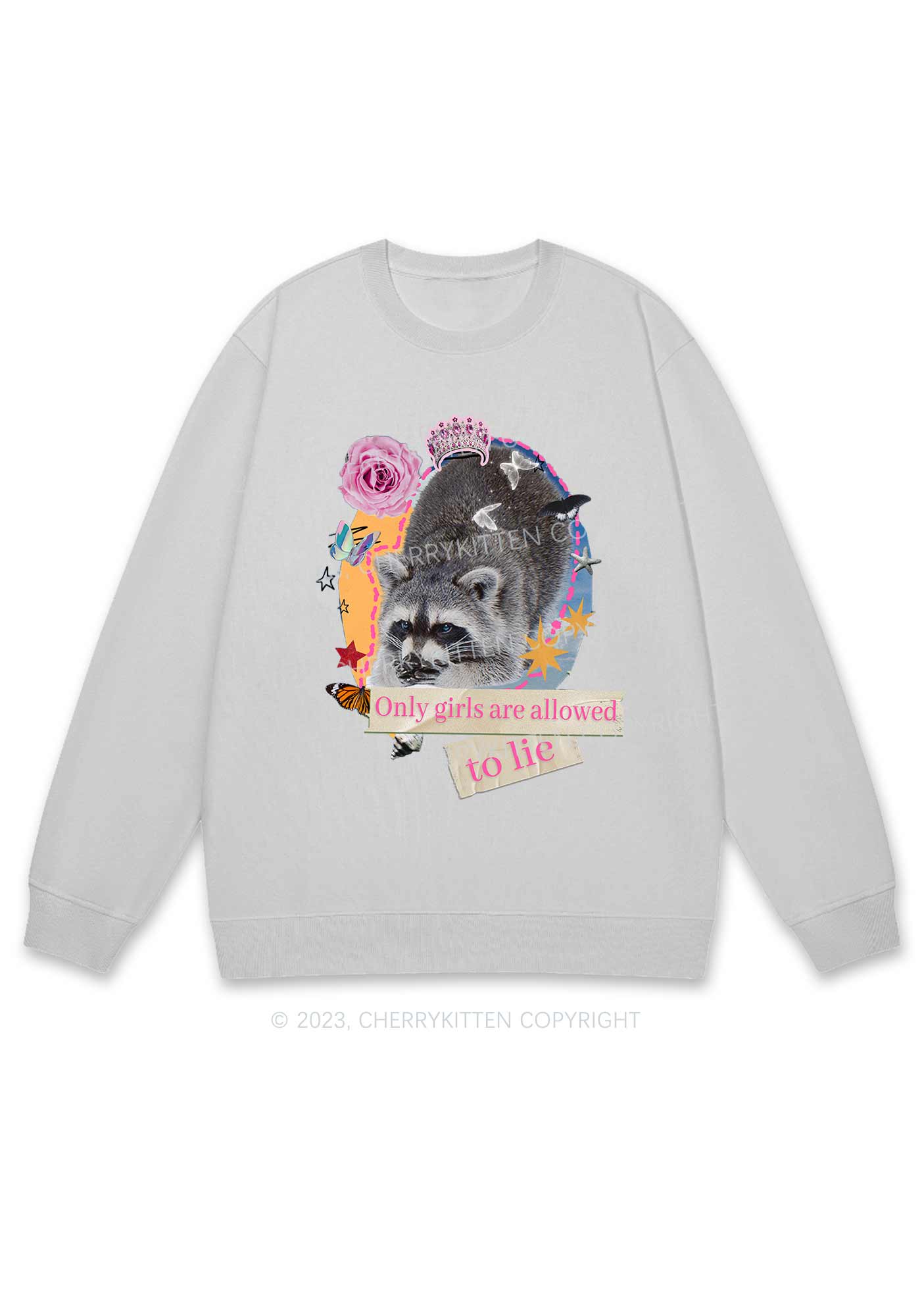 Only Girls Are Allowed To Lie Y2K Sweatshirt Cherrykitten