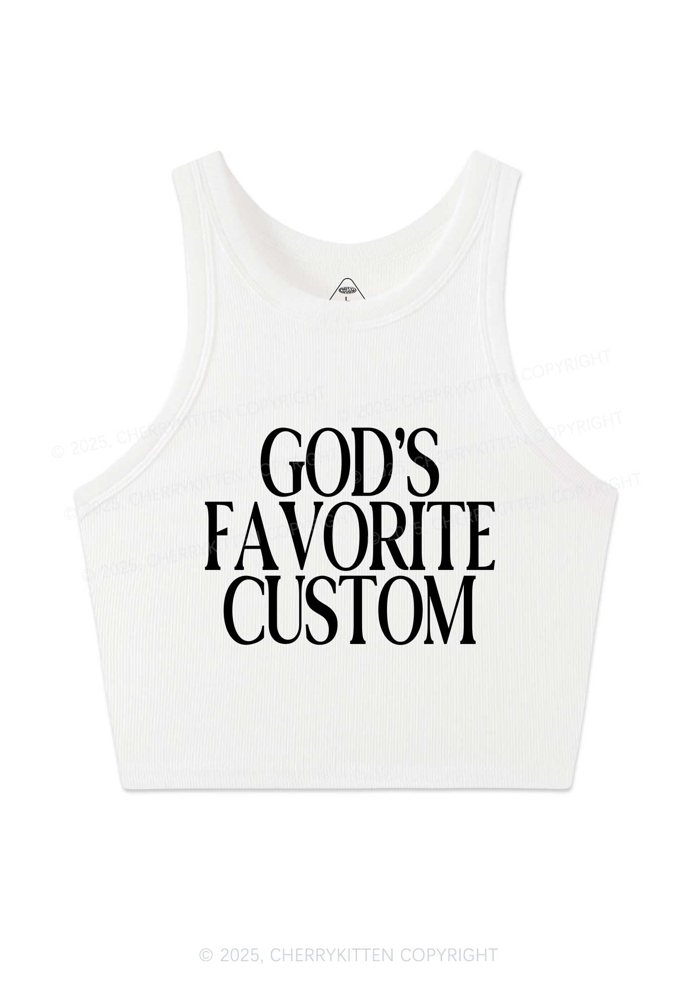 Gods Favorite Custom Y2K Crop Tank Top Cherrykitten