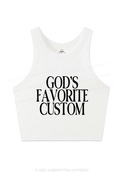Gods Favorite Custom Y2K Crop Tank Top Cherrykitten
