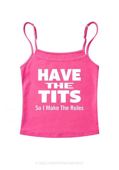 I Make Rules Y2K Spaghetti Strap Cami Cherrykitten