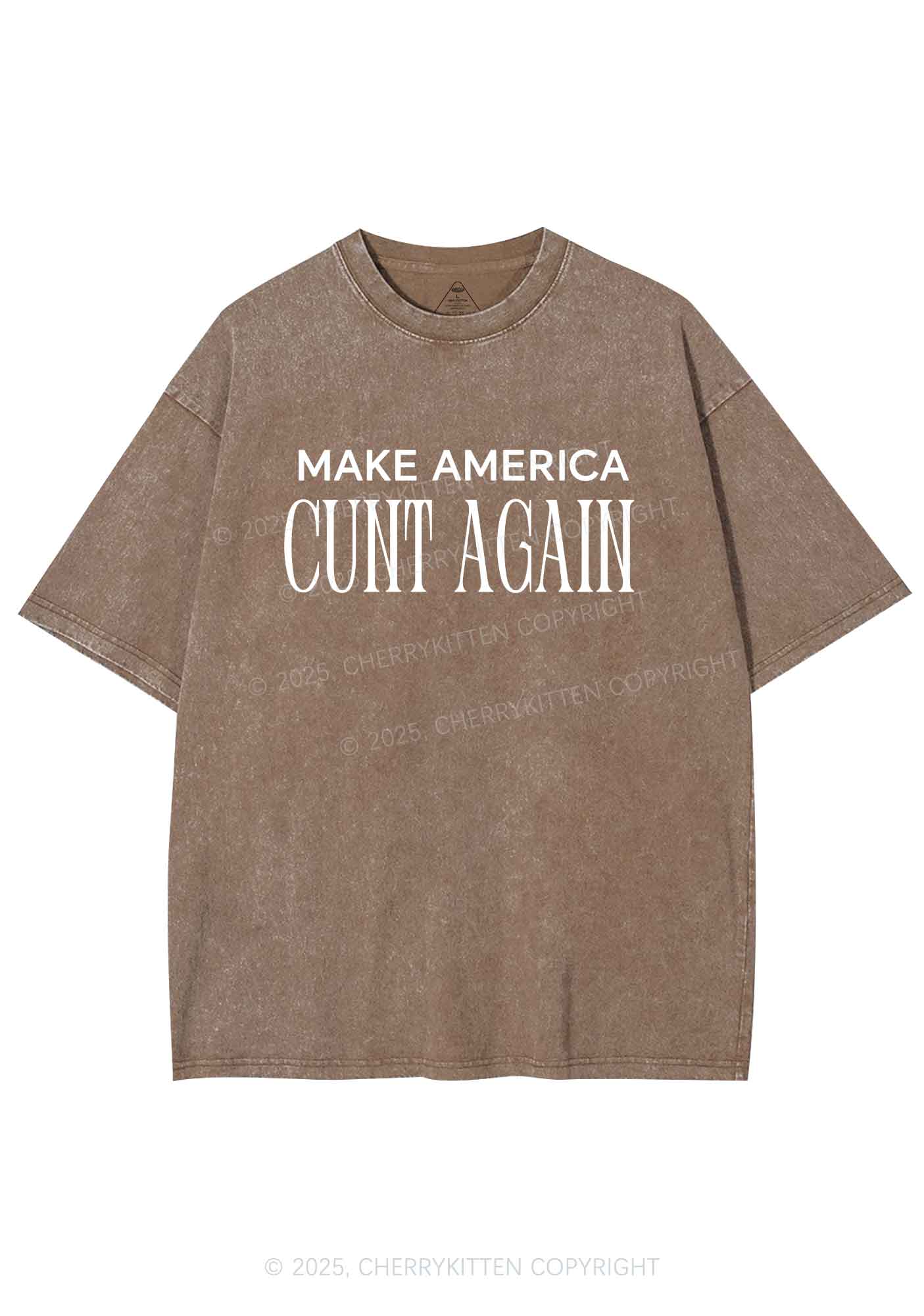 Make America Cxxt Again Y2K Shirts Washed Tee Cherrykitten