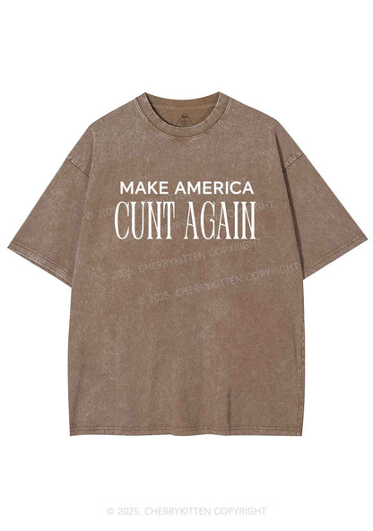 Make America Cxxt Again Y2K Shirts Washed Tee Cherrykitten