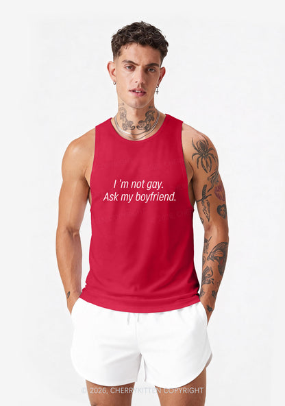 Im Not Gay Pride Y2K Men Racerback Tank Top Cherrykitten