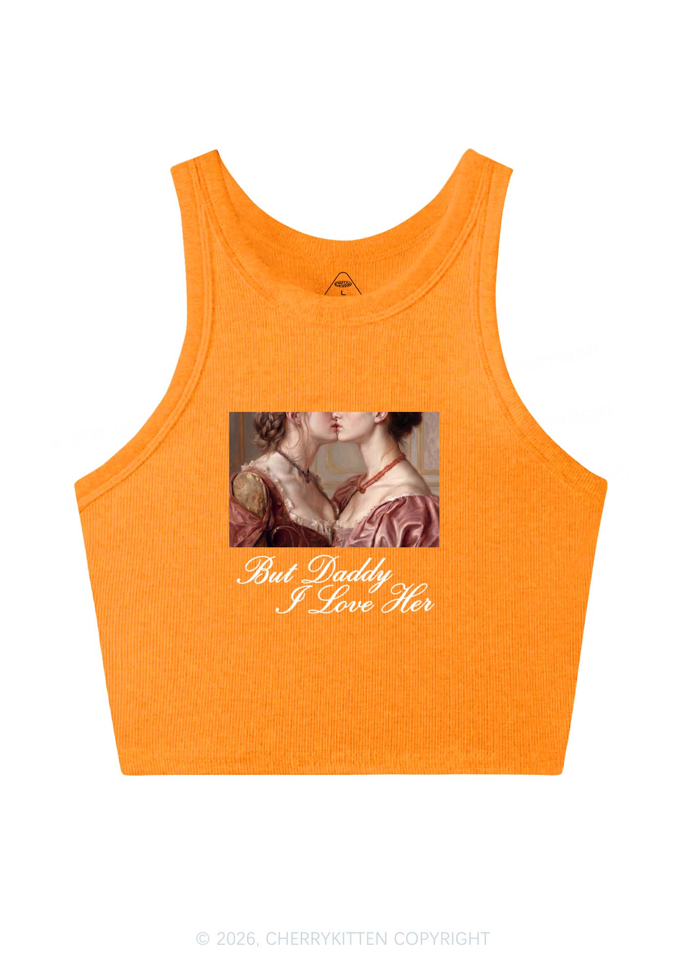 But Daddy I Love Her Lesbian Pride Y2K Crop Tank Top Cherrykitten