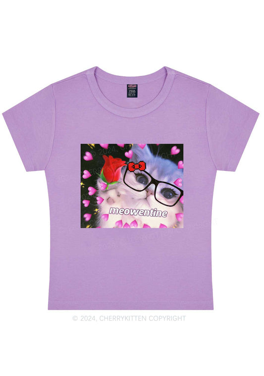 Meowentine Kitten Y2K Valentine's Day Baby Tee Cherrykitten