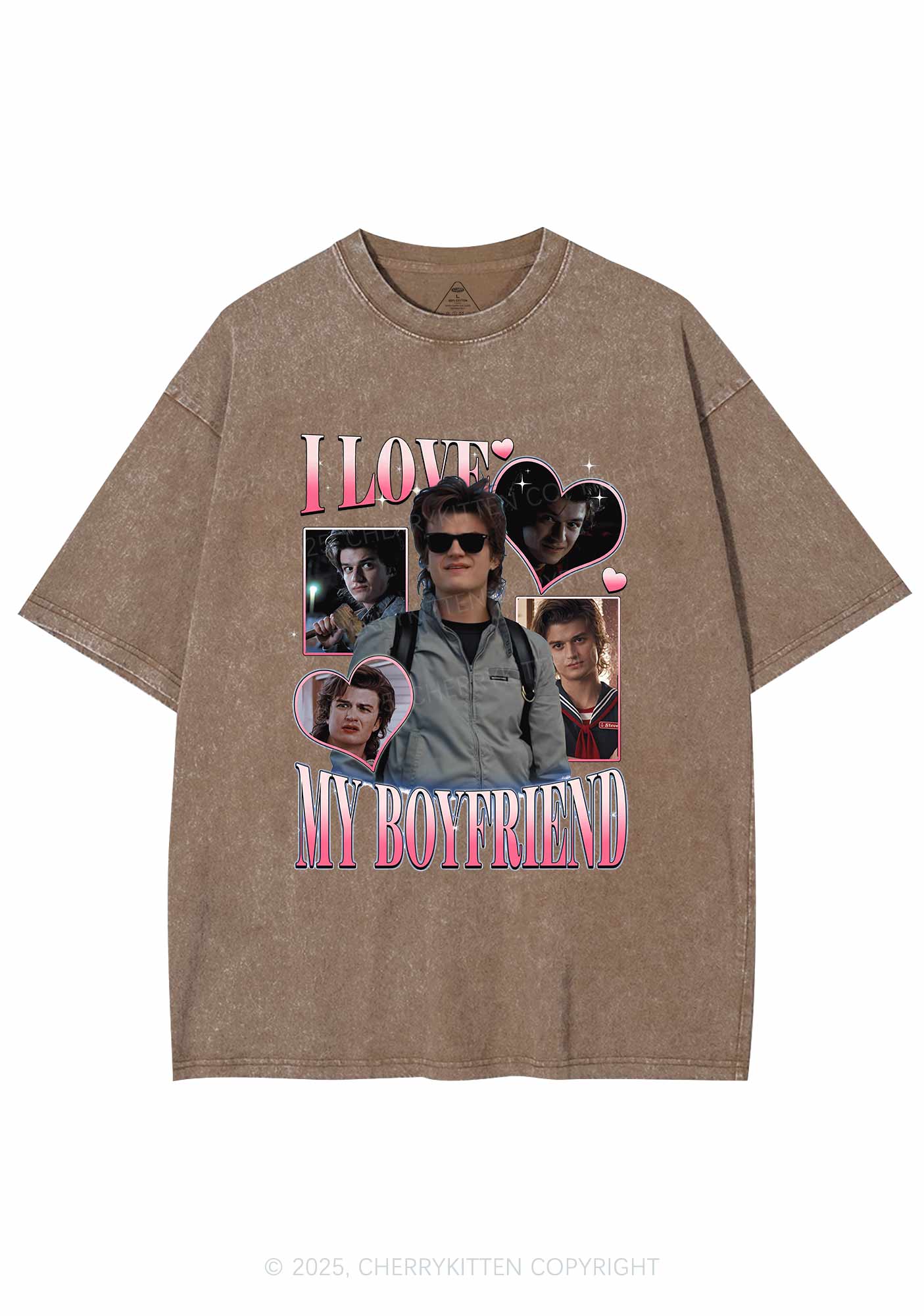 I Love My BF SH Y2K Shirts Washed Tee Cherrykitten