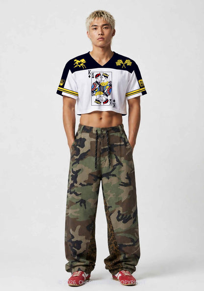 Black Gay King Pride Y2K Crop Sport Jersey Shirts Cherrykitten