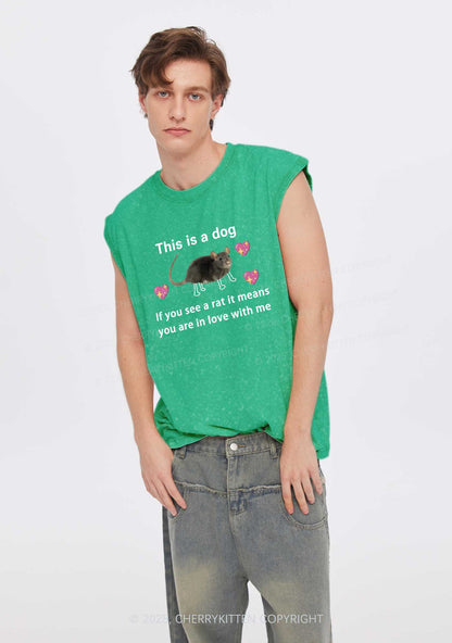 If You See Rat Y2K Washed Muscle Tank Cherrykitten