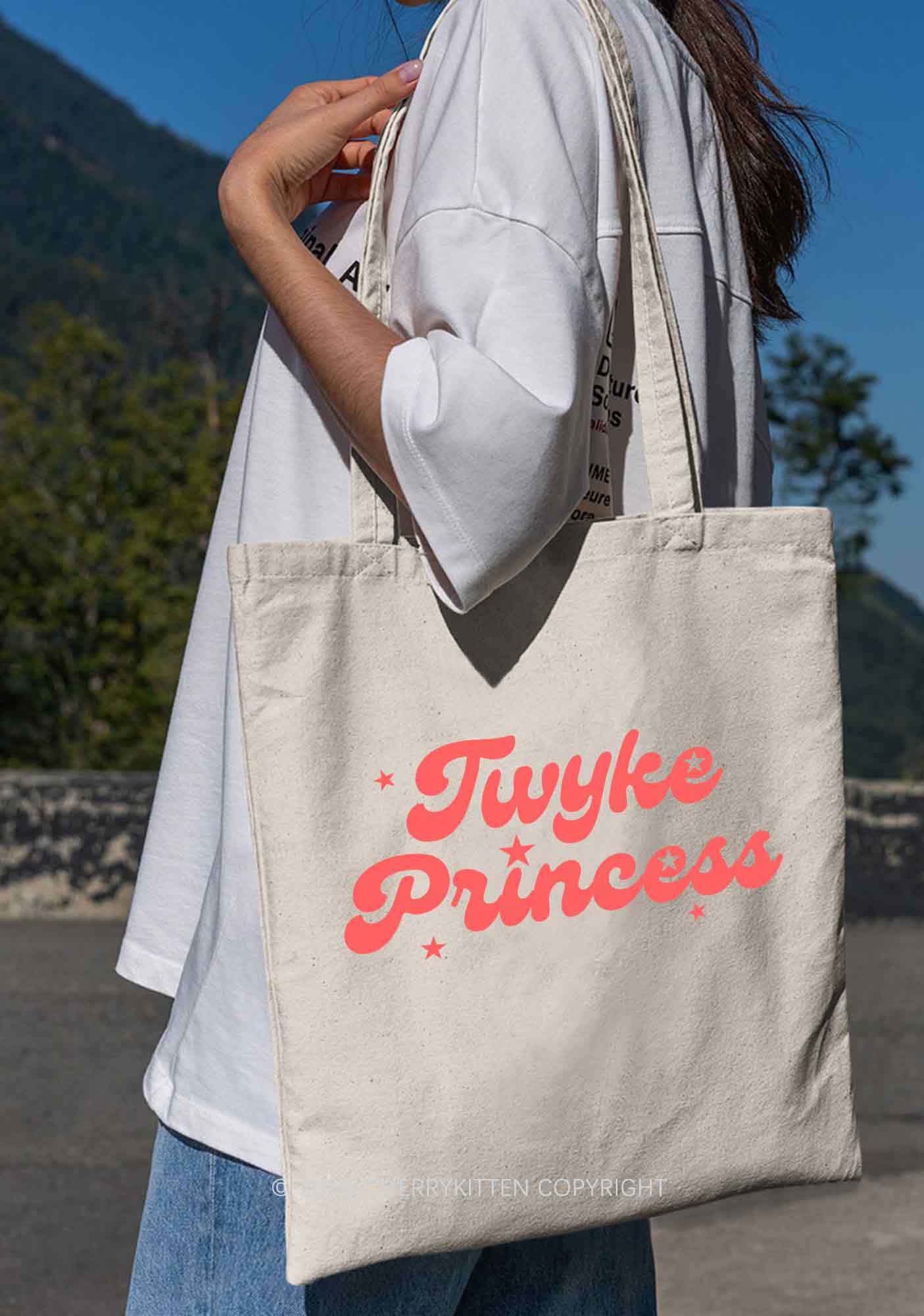 Twyke Princess Pride Y2K Canvas Tote Bag Cherrykitten