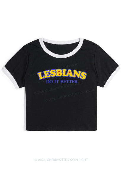 Lesbians Do It Better Pride Y2K Ringer Tee Cherrykitten