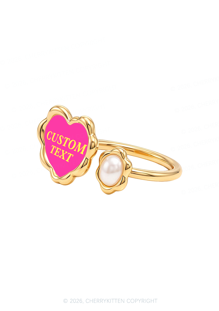 Custom Text Y2K Rings Cherrykitten