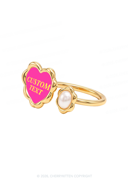 Custom Text Y2K Rings Cherrykitten
