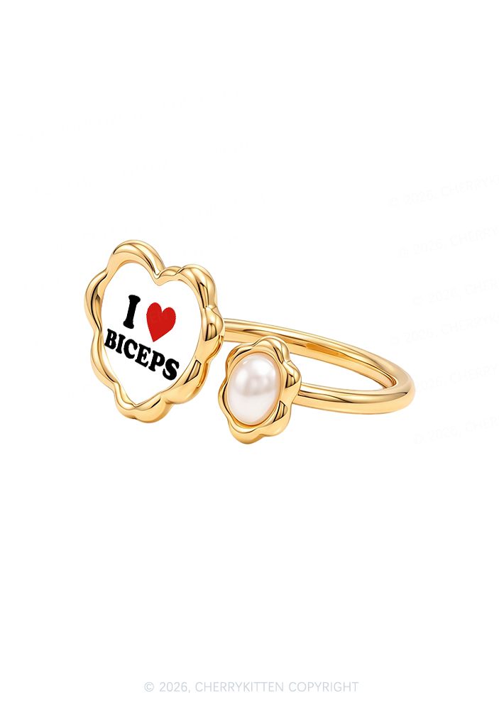 I love Biceps Y2K Rings Cherrykitten