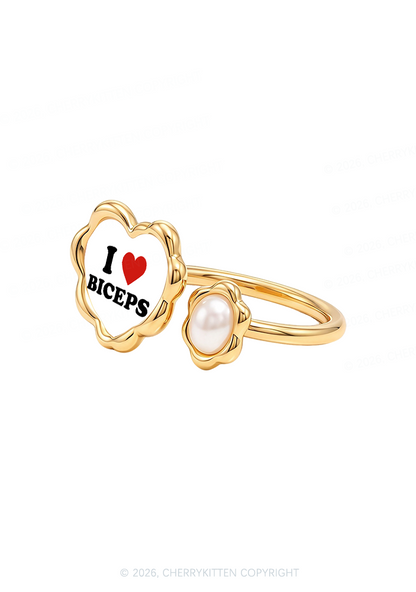 I love Biceps Y2K Rings Cherrykitten