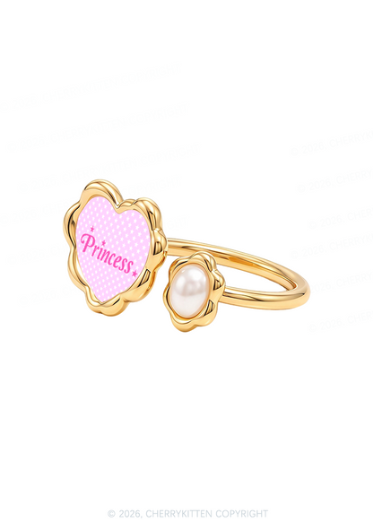 Princess Pink Star Y2K Rings Cherrykitten