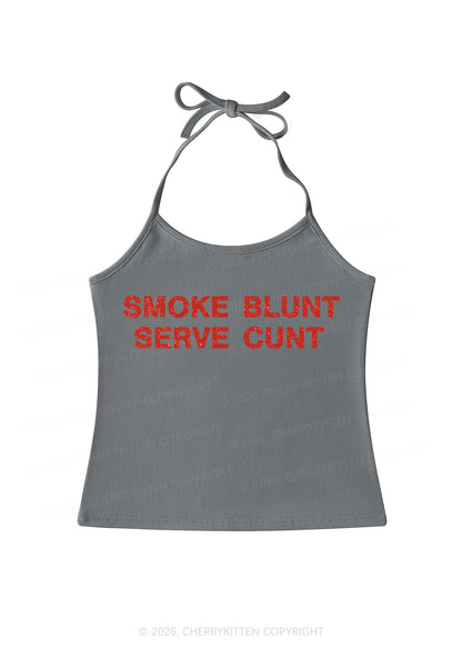 Smoke Blunt Y2K Halter Neck Cami Cherrykitten