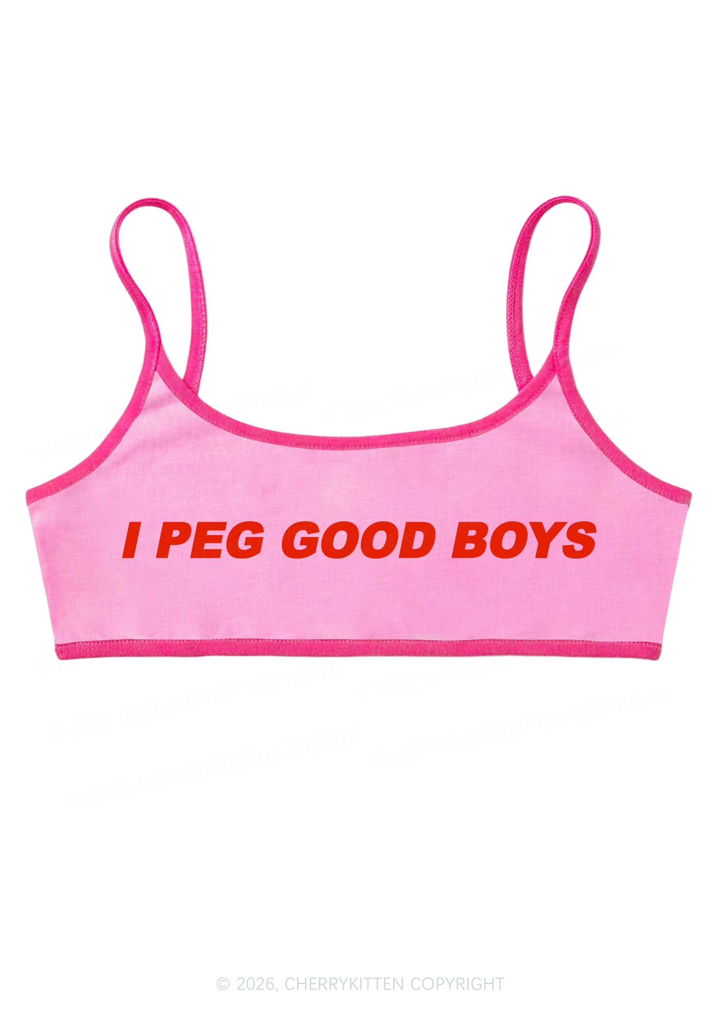 I Peg Good Boys Y2K Super Crop Cami Cherrykitten