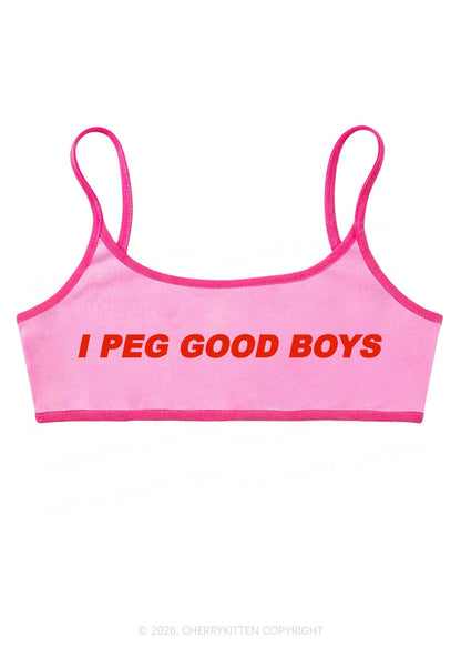 I Peg Good Boys Y2K Super Crop Cami Cherrykitten