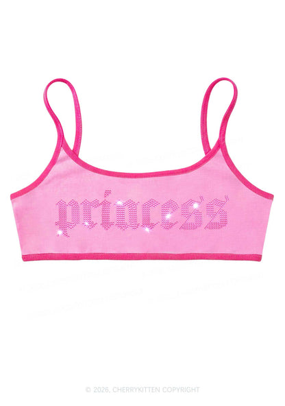Rhinestone Princess Y2K Super Crop Cami Cherrykitten