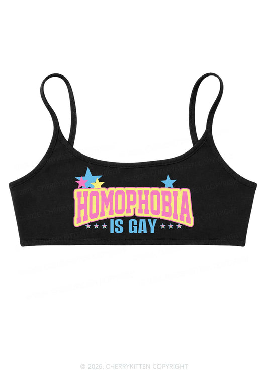 Homophobia Is Gay Pride Y2K Super Crop Cami Cherrykitten