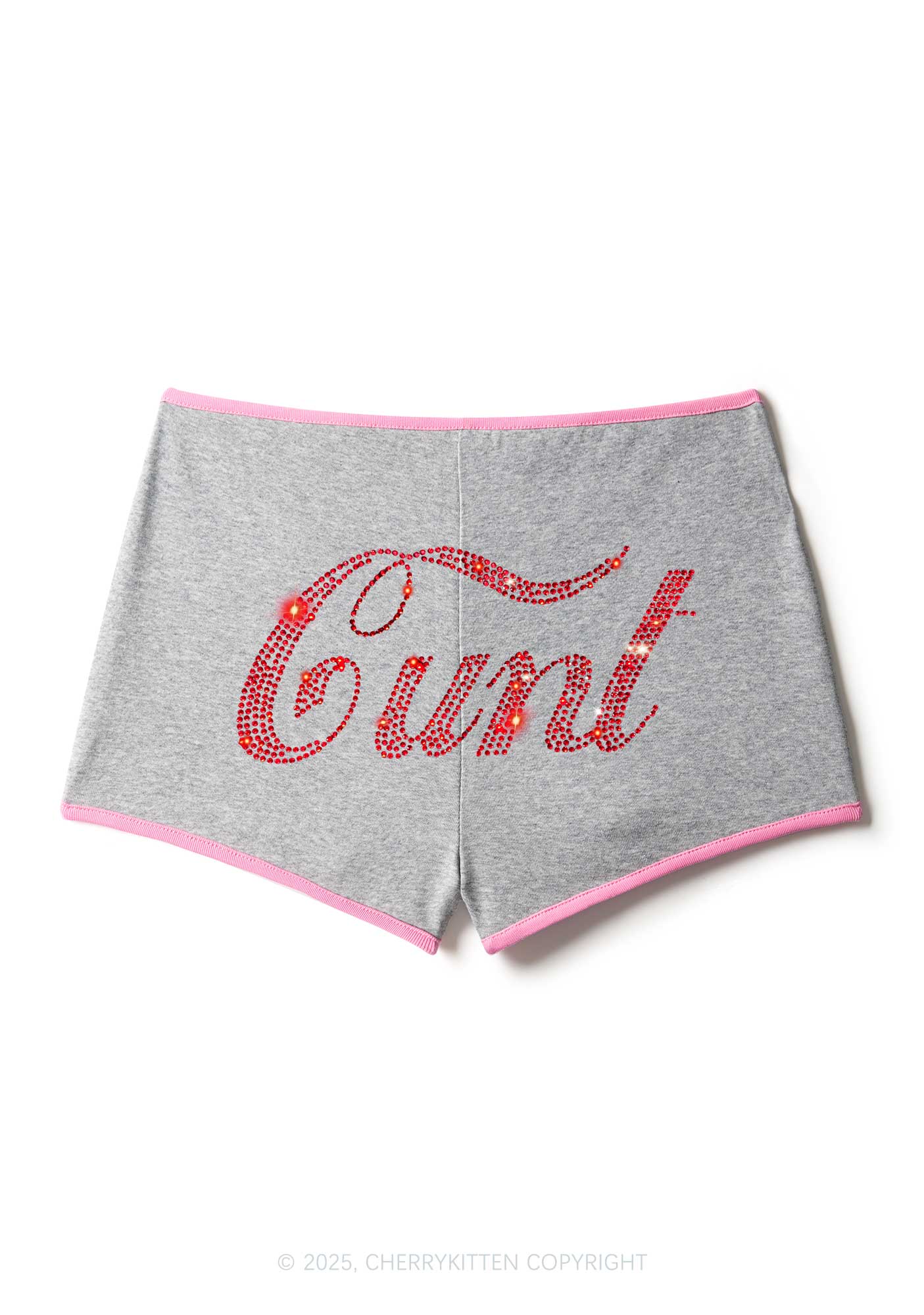 Rhinestone Special Cxxt Y2K Booty Shorts Cherrykitten