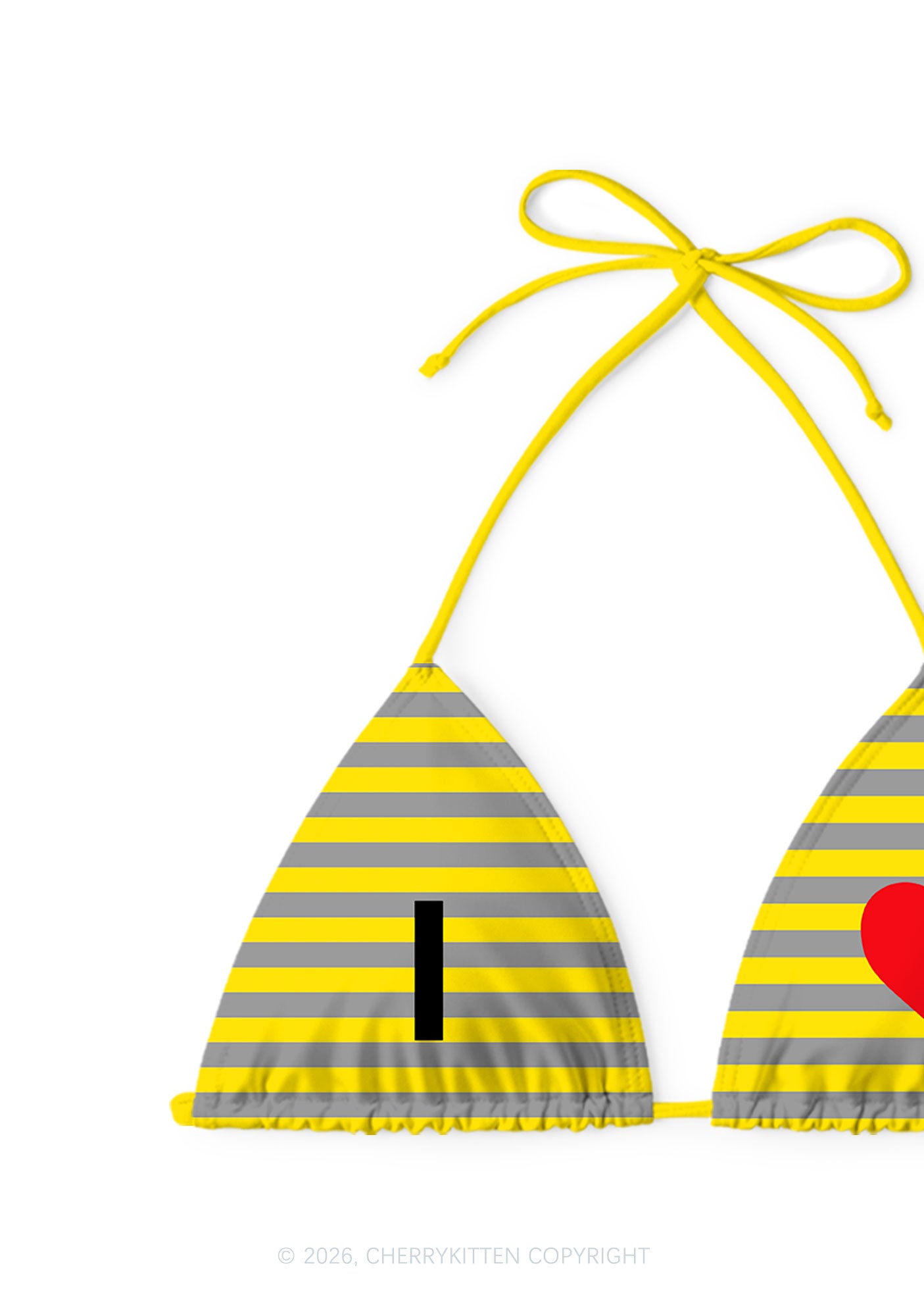 I Love Girls Pride Y2K Print Bikini Set Cherrykitten