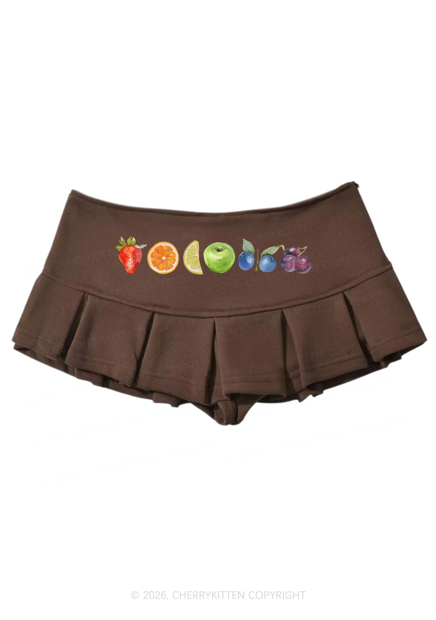 Six Fruity Pride Y2K Mini Pleated Skirts Cherrykitten