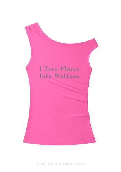 Turn Mascs Into Bottoms Pride Y2K Off Shoulder Tank Top Cherrykitten