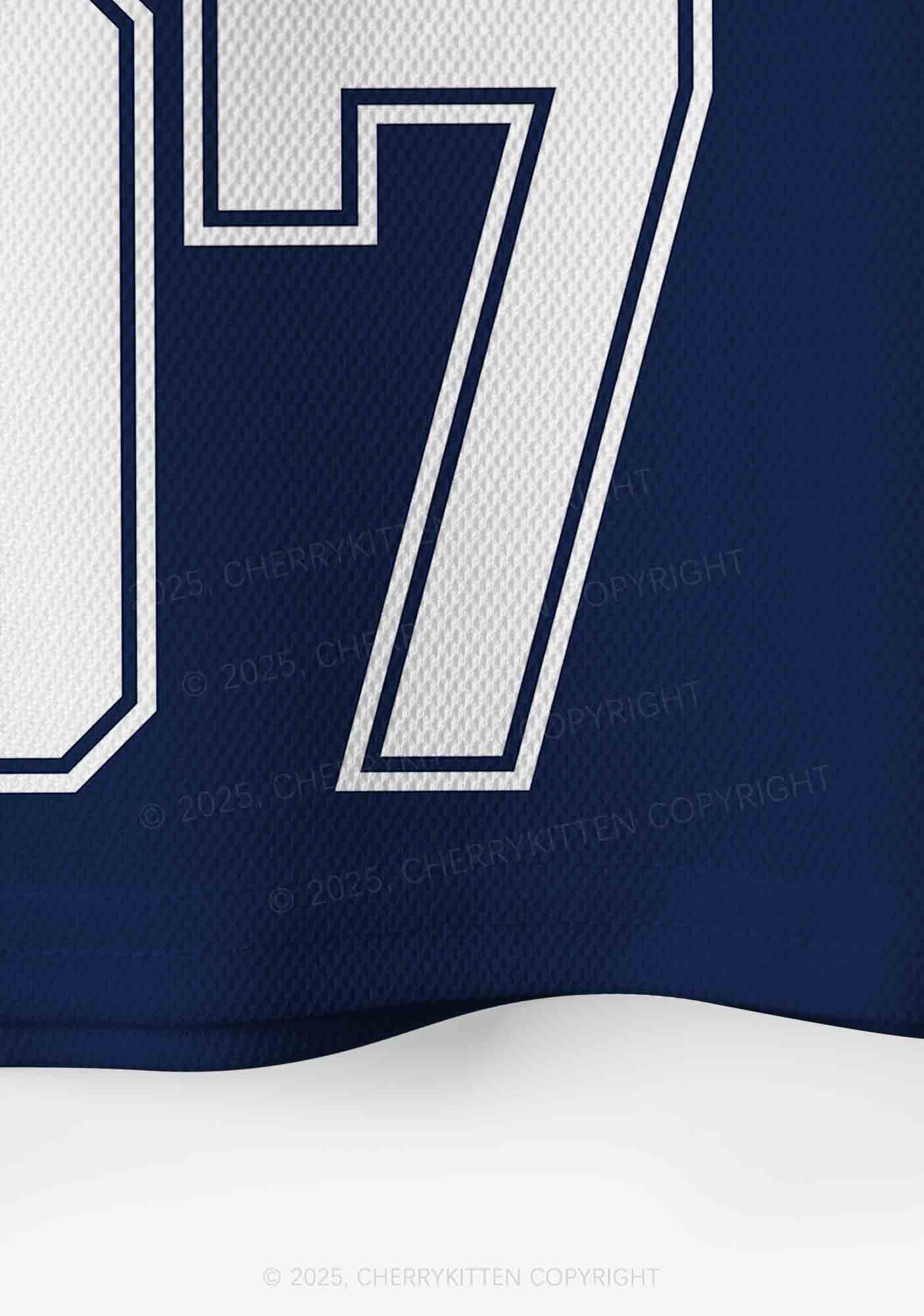 Custom Dark Blue Alpha Male Y2K Crop Sport Jersey Shirts Cherrykitten