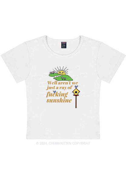 Sunshine Ray Y2K Baby Tee Cherrykitten