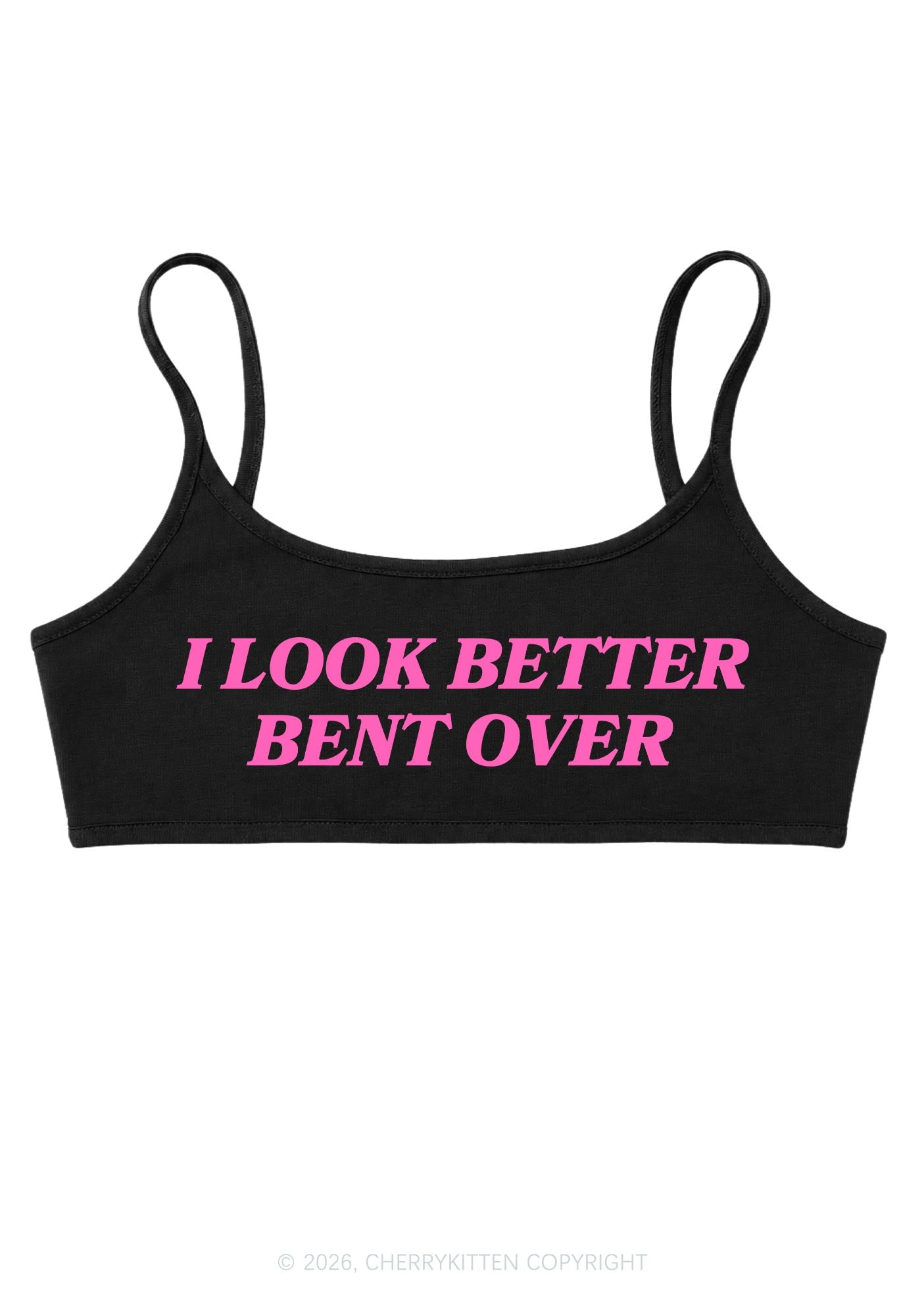 Look Better Bent Over Y2K Super Crop Cami Cherrykitten