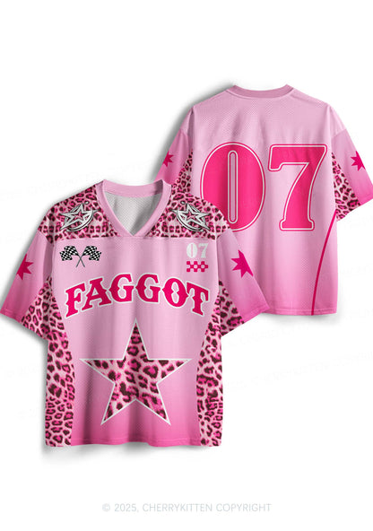Custom Leopard Star Faggot Pride Y2K Sport Jersey Shirts Cherrykitten