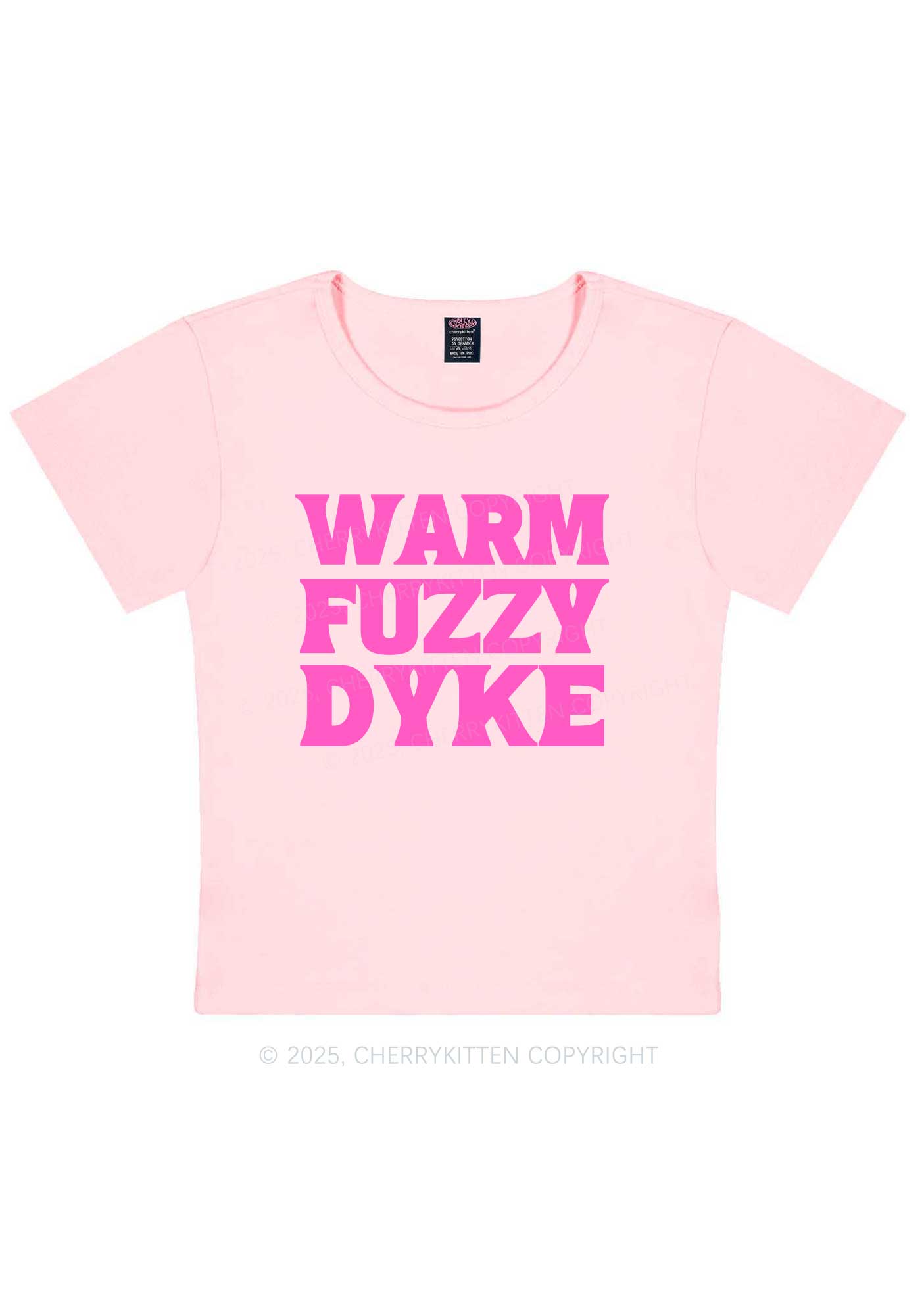 Warm Fuzzy Dyke Y2K Baby Tee Cherrykitten