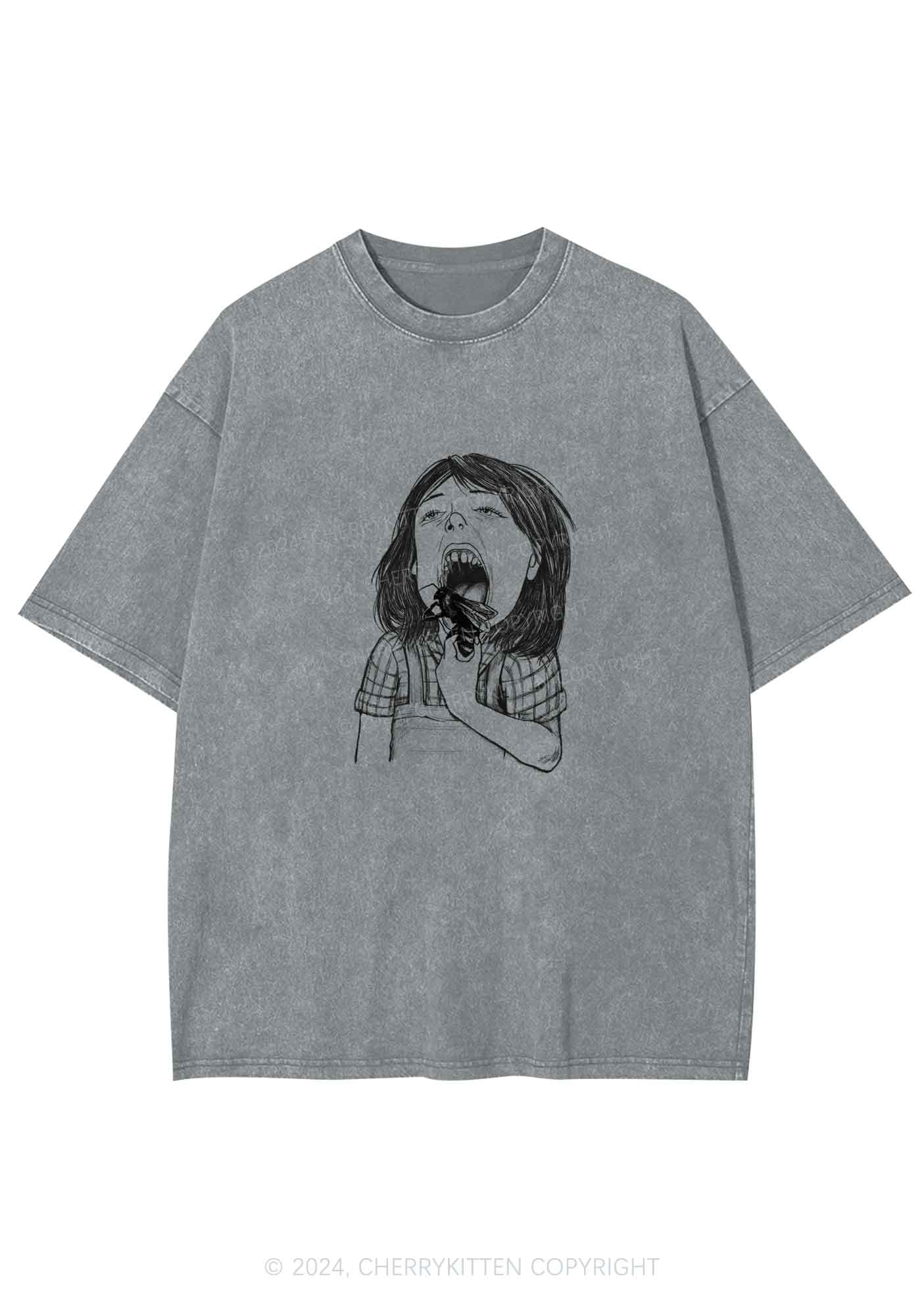 Bug Licker Y2K Washed Tee Cherrykitten
