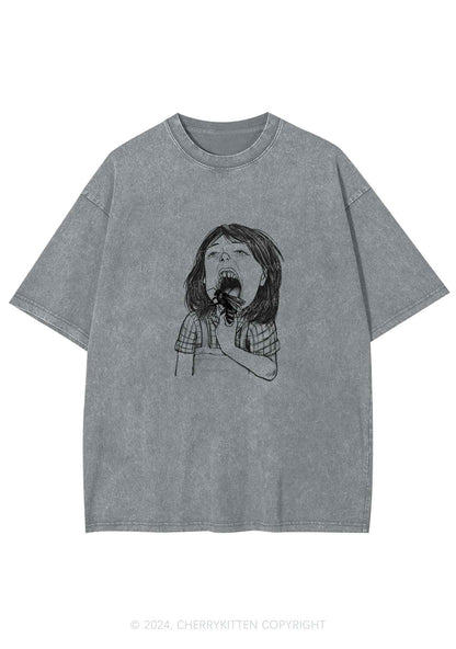 Bug Licker Y2K Washed Tee Cherrykitten