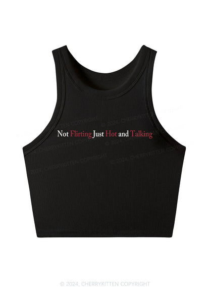 Just Hot And Talking Y2K Crop Tank Top Cherrykitten
